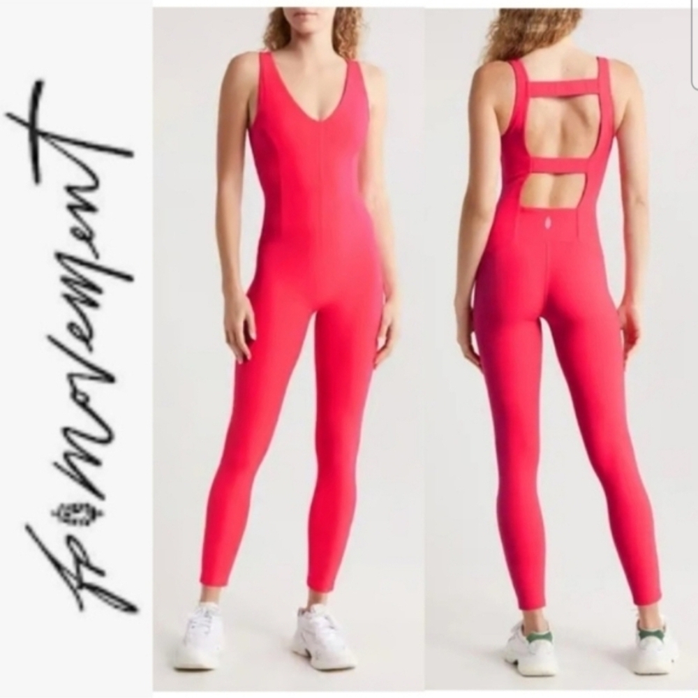 NWT FP Movement Neverbetter Jumpsuit. Electric Sunset